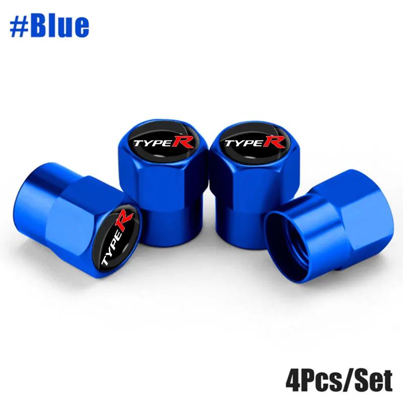 4Pcs Car Valve Caps Wheel Tires Air Tyre Stem Protective Cover For Honda TYPE-R Civic XR-V HR-V Accord Odyssey Spirior TYPE R