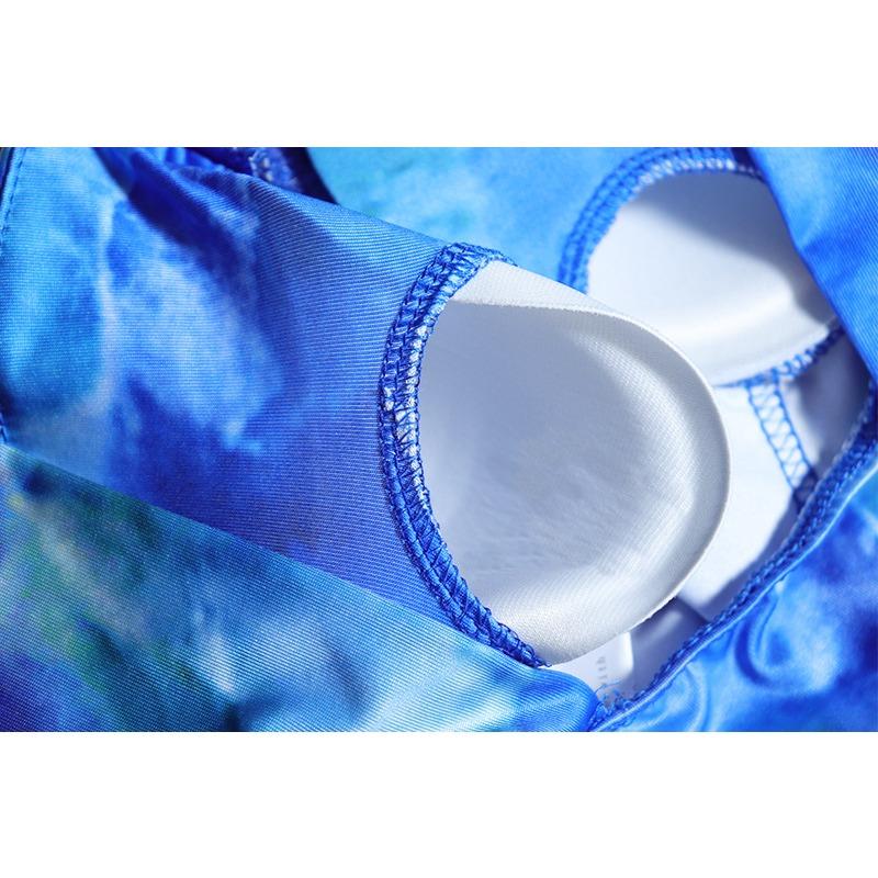 Женская мода комплект с юбкой-халтером и принтом на груди