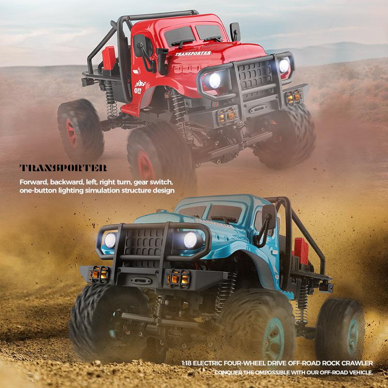 Wltoys 1/18 Мини-радиоуправляемая машина 184020 2.4G со светодиодной подсветкой 4WD Внедорожный Электрический Гусеничный Транспортёр Грузовик на Радиоуправлении Игрушка для Детей