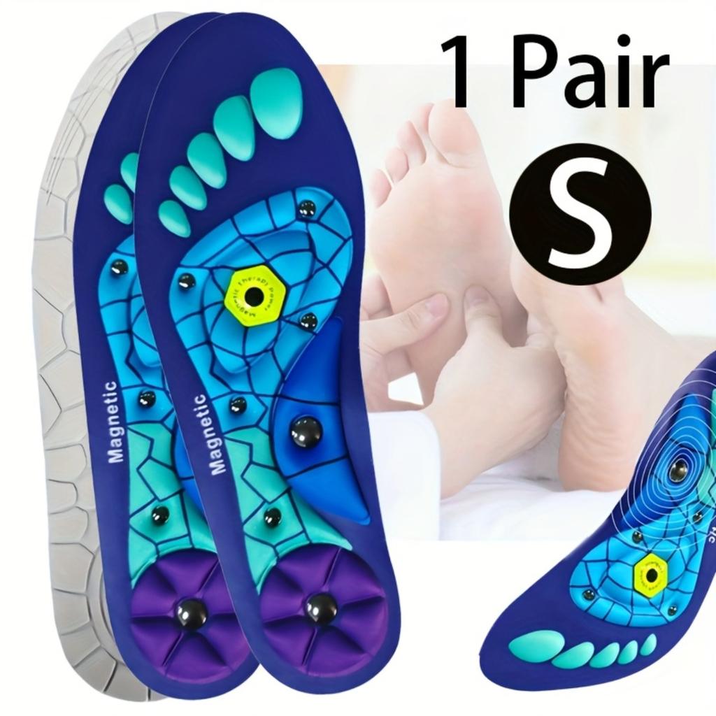 Magnetic Acupoint Massage Insole - Ergonomic Arch Support, Sweat Absorption and Odor Prevention, Soft and Elastic, Cutting Design, Muscle Tension