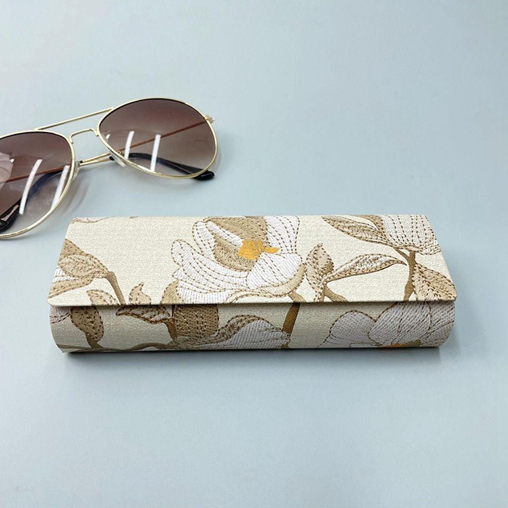 PU Leather Printing Glasses Case Flower Eyeglasses Holder Simple Printed PU Sunglasses Box Daily