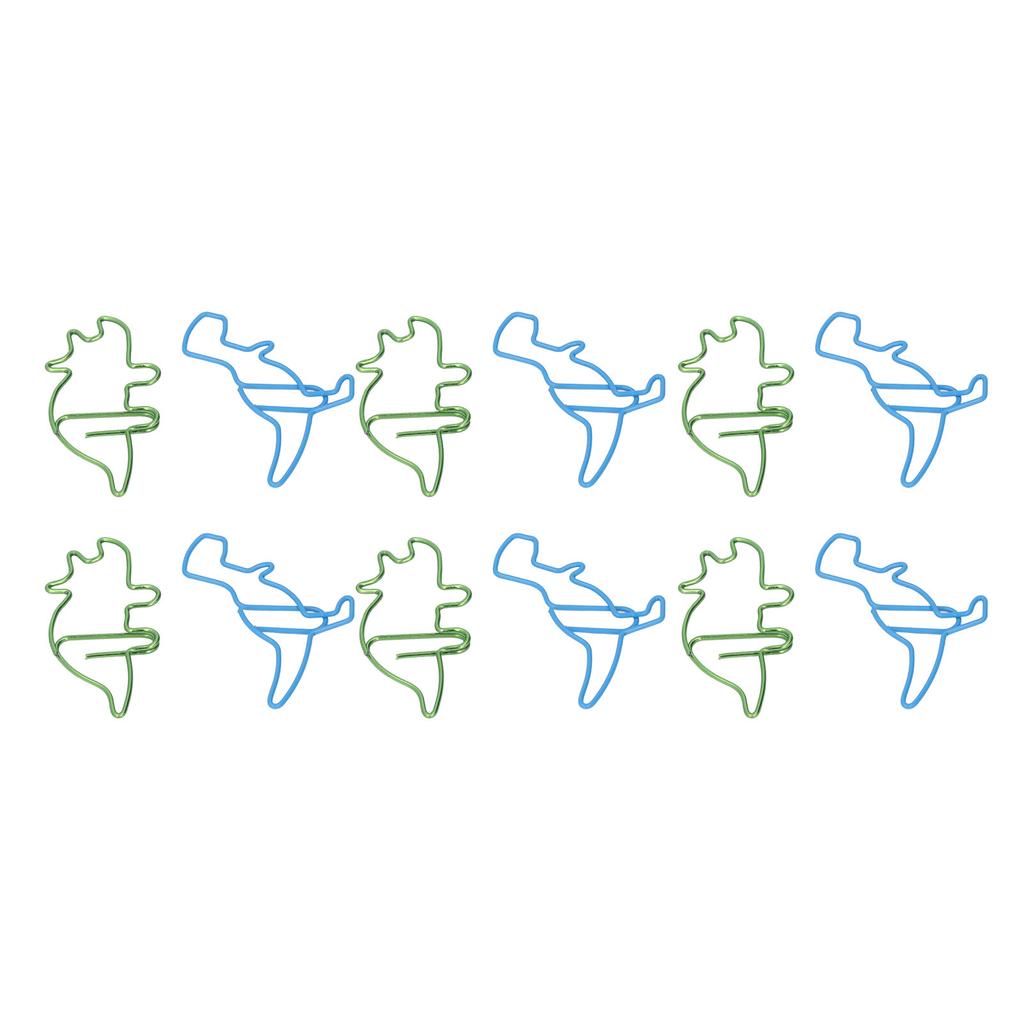 100 шт. скрепок в форме бегемота, динозавра, металлические, милые, стильные, легкие, портативные, офисные, для доктора