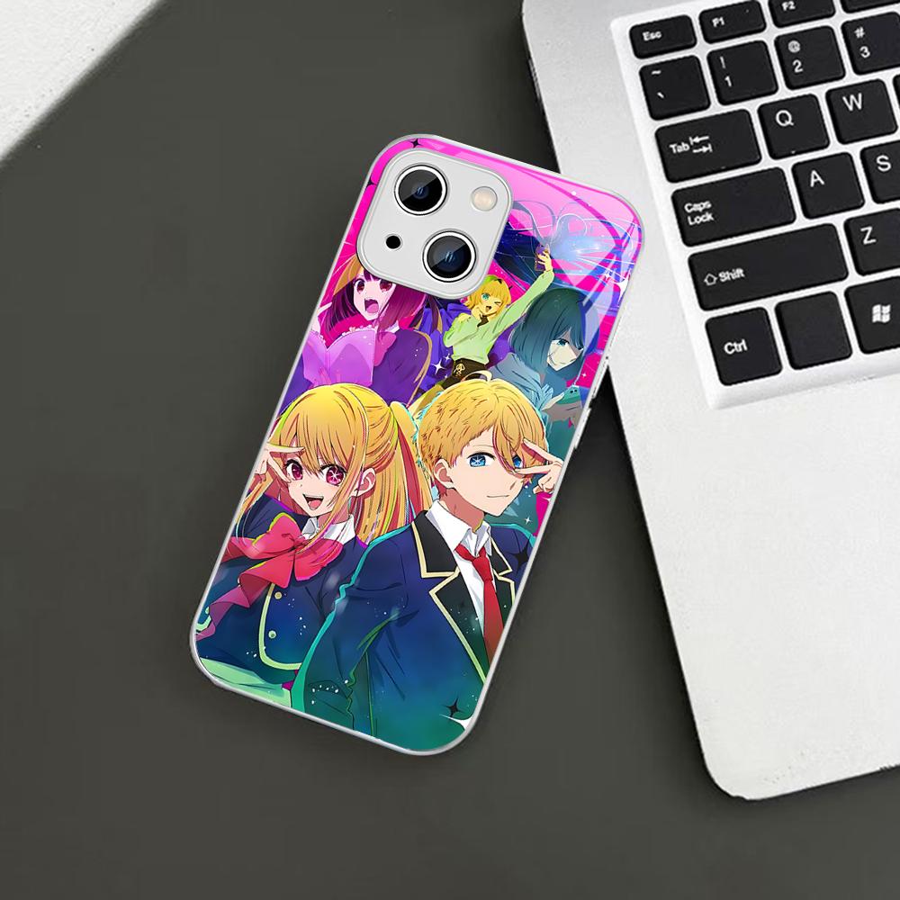 Чехол для телефона из аниме Oshi No Ko для IPhone 15 13 12 Mini 11 Pro XS Max X XR 14 Plus Закаленное стекло