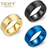 Planted Oblique Scrub Titanium Steel Ring Male Couple Ring Gandal Jewelry