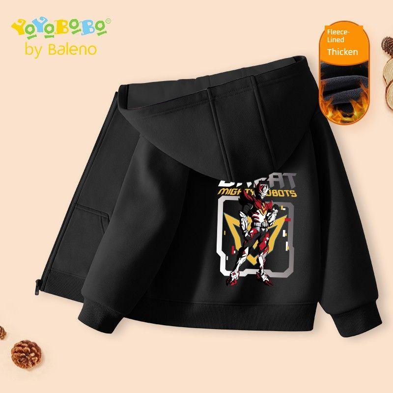 Baleno Kids Серия Ybb Детская куртка Осень и Зима Детский кардиган с капюшоном на флисовой подкладке Верхняя одежда для мальчиков