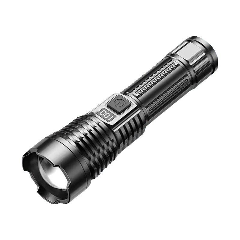 Enhanced Long-Range White Laser Flashlight with Extended Battery for Camping & Home Use