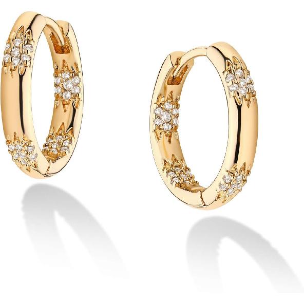 Cubic Zirconia Huggie Earrings 14k Gold Plated Tiny Earrings Small Huggie Hoop Earrings Simple Lightweight Hoops Gift for Women