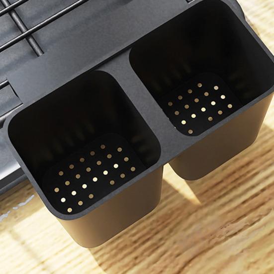 Дренажная стойка для посуды Полый сливной высокий забор Нержавеющая посуда Сушилка-органайзер Портативные палочки для еды Держатель ложки Кухонная компактная тарелка для чаши