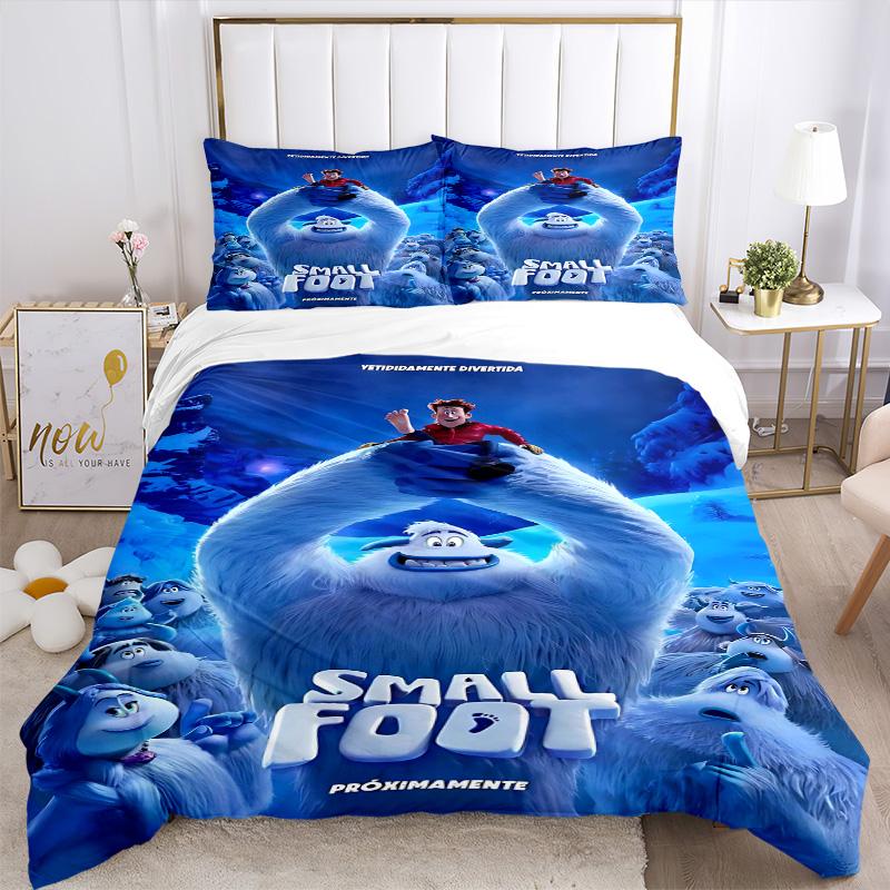 Smallfoot Yeti'S Big Adventure Print 3Pcs Bedding Setduvet Cover With 2 Bedropillowcase Home Birthday Gift