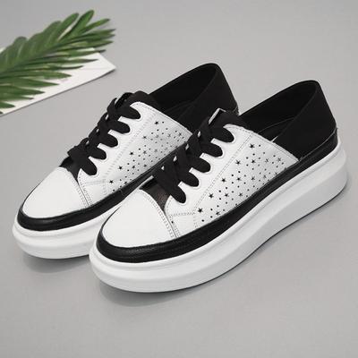 Женская обувь Натуральная кожа Повседневная обувь Низкий вырез Модная Дышащая Белые кроссовки Женские Zapatillas Deportivas De Mujer