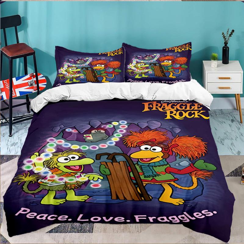 Muppet Rock Stars 3PCS Bedding set,Ideal for 1pc Duvet Cover And 2pcs Pillowcases Perfect for Fan gift,Ideal for Bedroom, Dormitory
