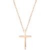 Necklace for Pink 18K Gold Cross Cross Popular Gift Women, Simple, Gold, Necklace, Pendant, Brand, Unisex,