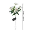Solar Orchid Light LED Flowers Garden Home Decorative Light Landscape Orchid Rose Lamp Yard Lawn Path Christmas Halloween