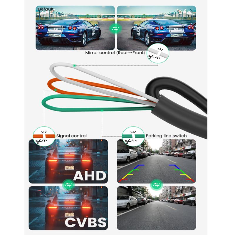 Car Rear View Camera 170° Wide Angle Fisheye Golden Lens AHD CVBS 1920x1080P/720P Full HD Night Vision Vehicle Reversing Front Cameras