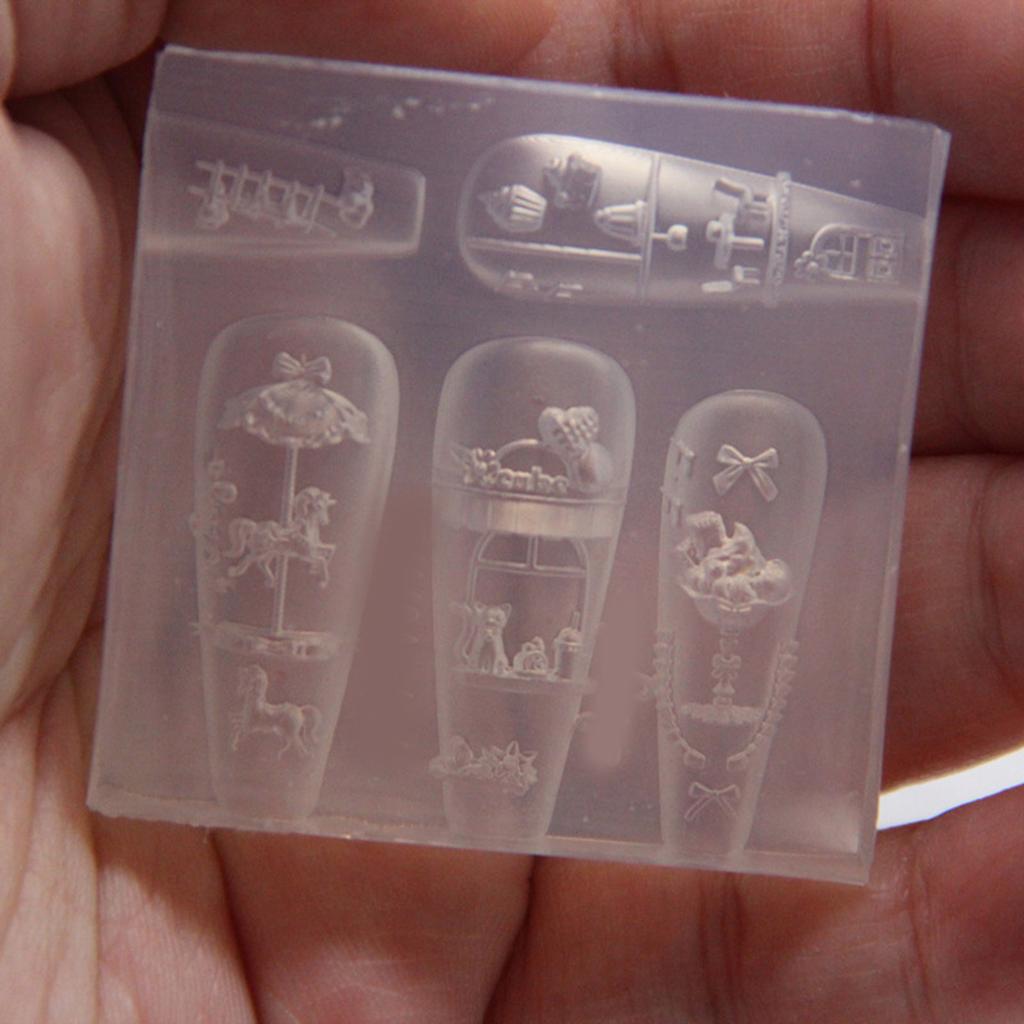 Realistic Design Silicone Nail Art Accessories Mold For DIY Craft Jewelry Making Safe Easy Use Nail Charm Mold