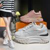 2024 Fashion and Trend Round Toe Thick Sole Heightening Simple Versatile Women's Singles Shoes Cross Lace Up Shoes