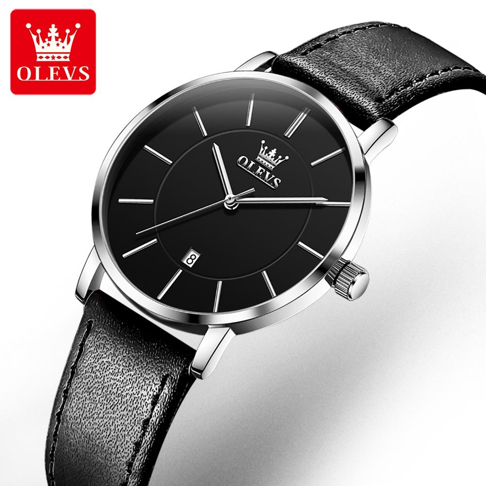 OLEVS 5869 Women's Watches Ultra Thin 6.5mm Original Quartz Watch for Women Waterproof Calendar Ladies Dress Wristwatch