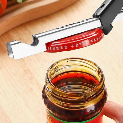 Регулируемый открыватель крышек банок из нержавеющей стали, практичный открыватель крышек банок, средство для снятия крышек с банок, открыватель бутылок и банок