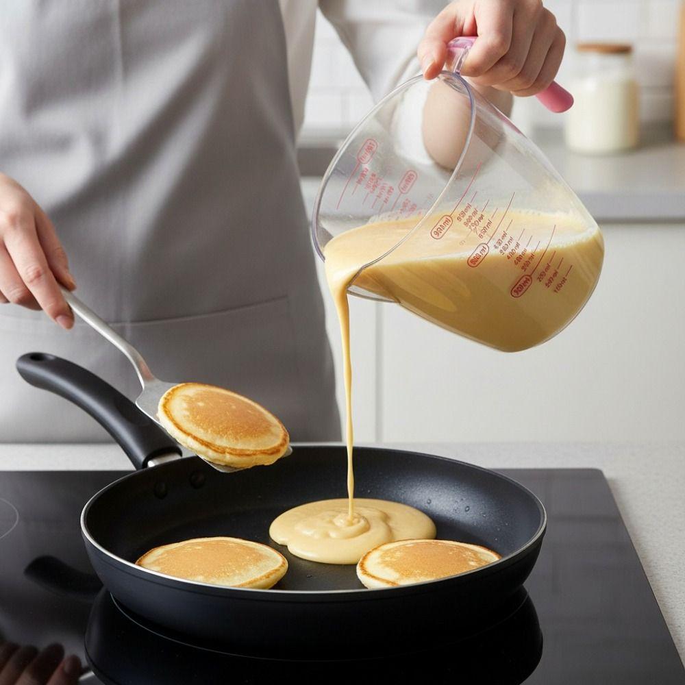 3pcs/set Clear Baking Measuring Cup with Scales Mixing Cup Practical Measure Mug Batter