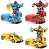 Plastic Childrens Deformation Car Toy With Inertia Drive For Early Learning And Parentchild Interaction