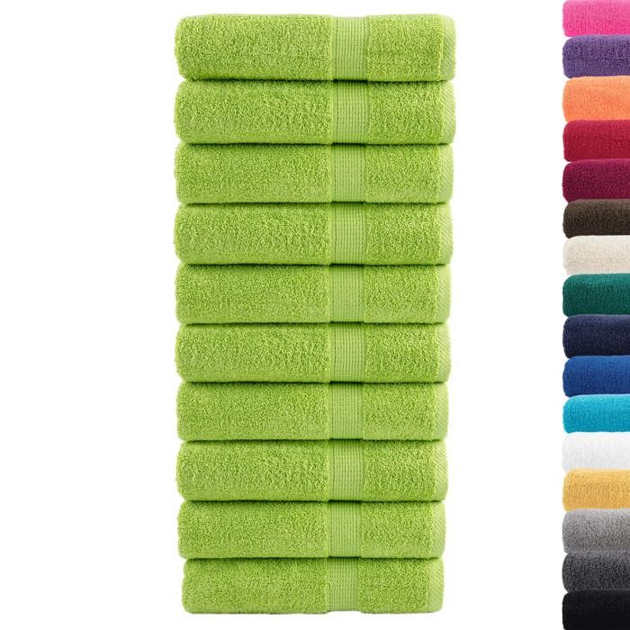 VidaXL Serviettes de Douche de Qualité Supérieure 10 pcs, Draps de Bain, Serviettes d'Invité, Serviettes de Salle de Bain 137502