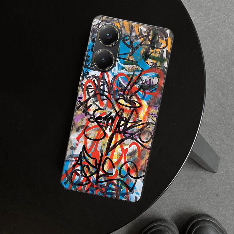 Модный Крутой Чехол для Телефона с Граффити для Xiaomi Poco X6 X5 X7 Pro F7 Ultra Redmi 15C 15 13C 13 12C 12 10C 10 10A 9C 9A 9T 9 Co