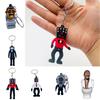 Titan Sound Man Keychain Pendant Wholesale Cross-border Toilet Man Surveillance Tv Man Game Decoration