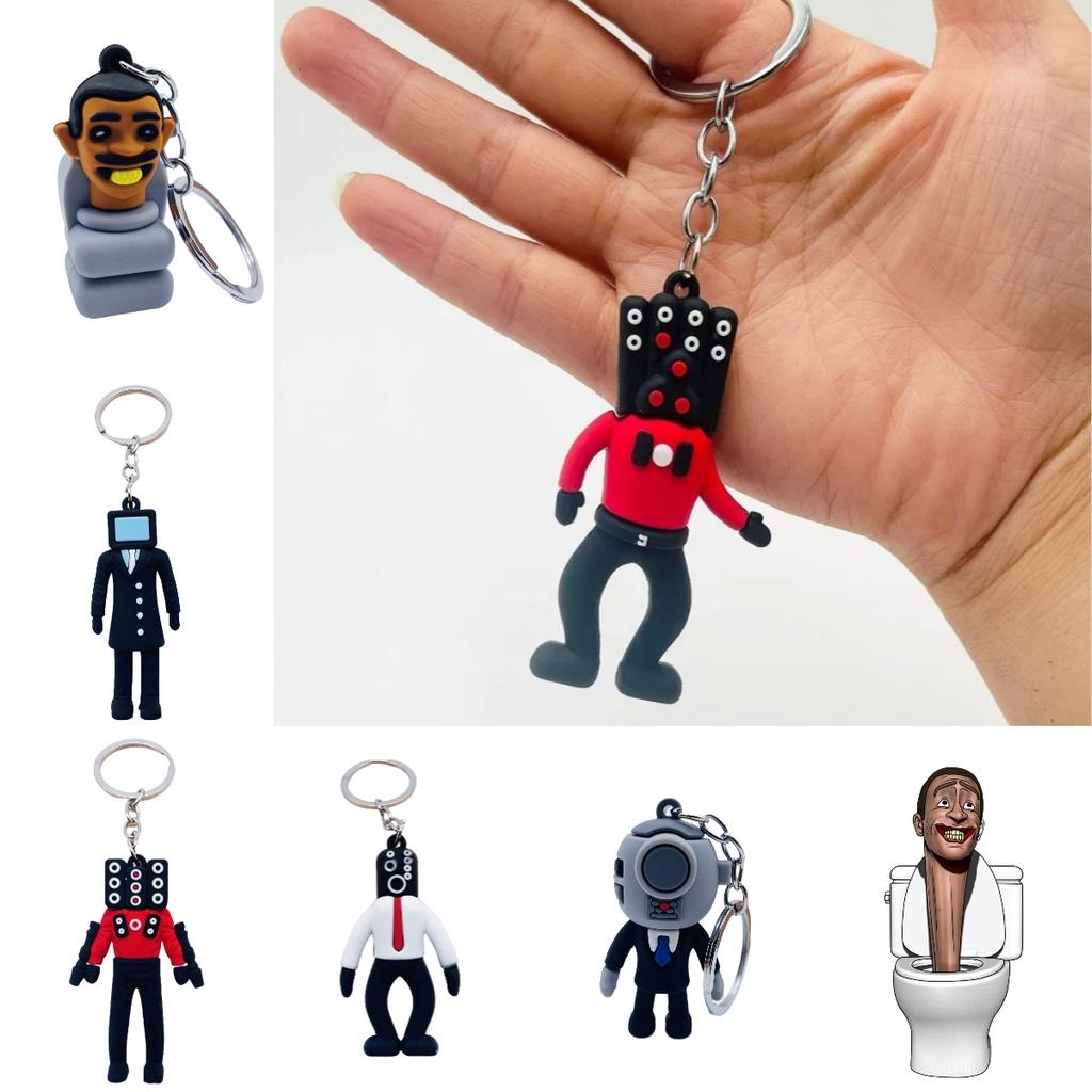 Titan Sound Man Keychain Pendant Wholesale Cross-border Toilet Man Surveillance Tv Man Game Decoration