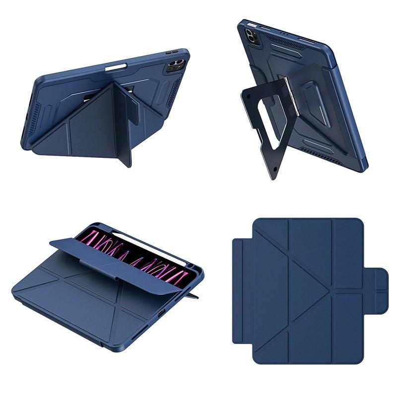 Magnetic Folio Case IPad 11th Gen A16 Air 7 6 With Stand Support Sleep Wake Function Triple Fold Design