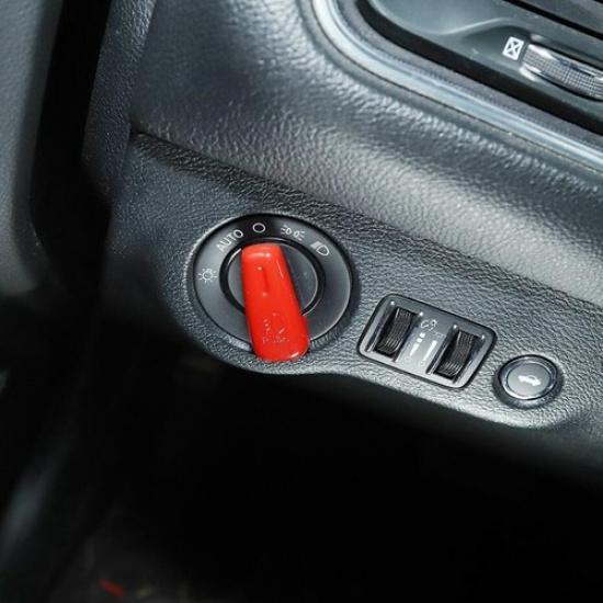 Для 2011- Dodge Charger ABS Красная Накладка на Кнопку Переключателя Фары Салона