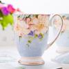Nordic Pastoral Bone China Large Capacity Coffee Milk Mug Cafe Creative Ceramic Hand Painted Floral Teacup Vintage Tea Ceremony