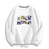 Men's Trendy Round Neck Sweatshirts for Autumn and Winter Plus Velvet Printed Hooded Tops Fashionable Spring and Autumn Tops