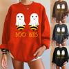 Женская толстовка с длинными рукавами на Хэллоуин, женская толстовка с заниженными плечами и длинными рукавами