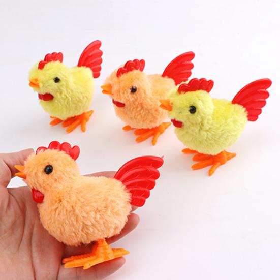 Fashion Funny Portable Plush Toy Walking Wind Up Chick Animal for Kids