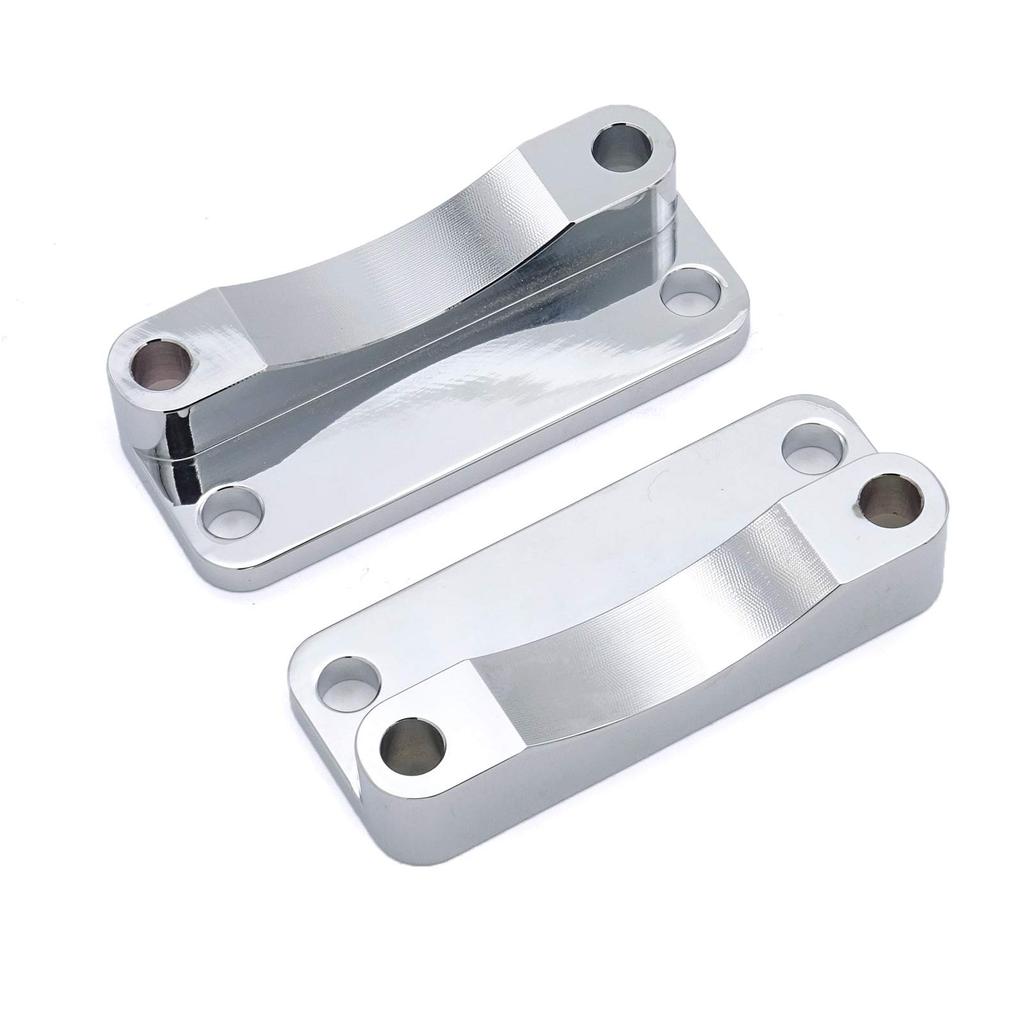 Wsays Touring Front Fender Riser Relocator Spacer Kit 20mm Lift Adapter Chrome for Harley