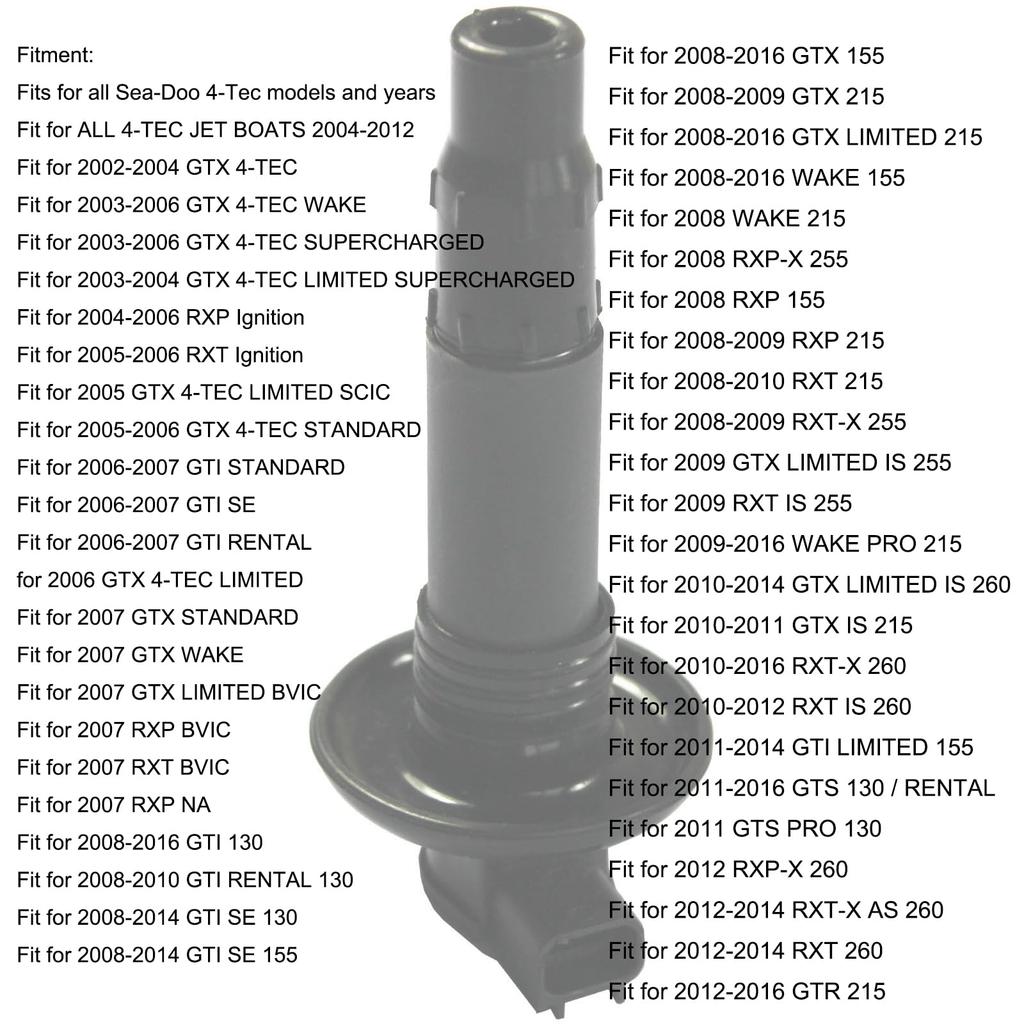 3pcs Ignition Coil Stick for SeaDoo GTX RXT RXP GTI GTS GTR Wake 130