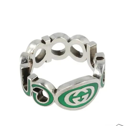 Gucci Кольцо Sterling с переплетающимися буквами G Унисекс 753640-J8410-8414