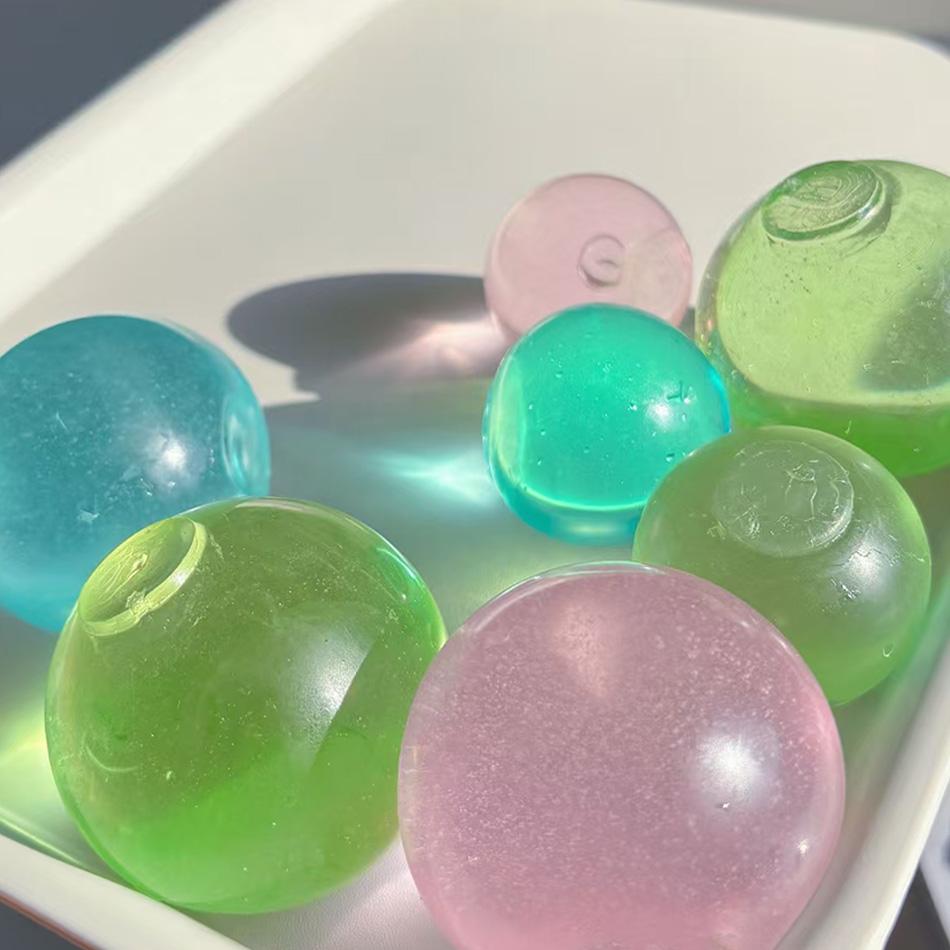 Squishy Toys Blue Maltose Anti Stress Sensory Fidgets Toy Soft Simulated Transparent Blue Maltose Slow-Rebound Decompression Toy