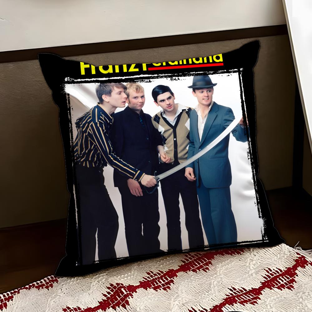 Rock band FFranz Ferdinand Cushion Cover Reversible Soft Durable Pillow Cover Home Car MultiScene Use for Daily Comfort