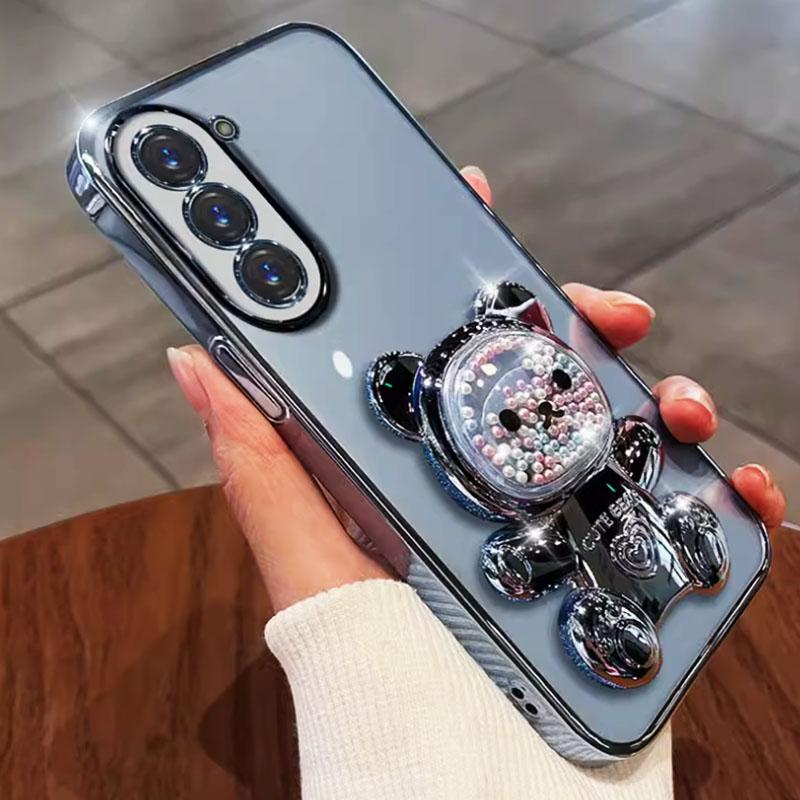 Чехол-держатель для телефона с блестящим медвежьим кронштейном для Moto G60S G60 G30 G20 G10 G22 G32 G42 G52 G62 G82 E20 E13, мягкий чехол