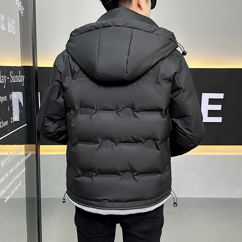 Зимняя мода Белый утиный пух пух утолщенная ткань U мужская с капюшоном тренд гарантия
