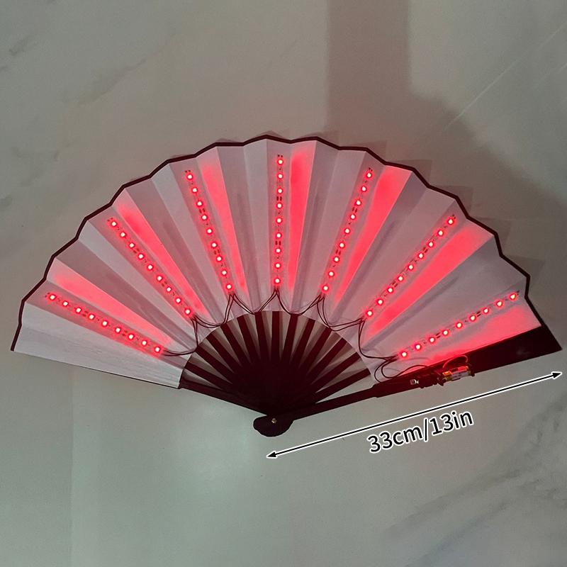 LED Wedding Hand Fans Dance Fan for Women Custom Wedding Fan Folding Hand Fan for Women Glow Fan Glow In Dark Abanicos Para Boda