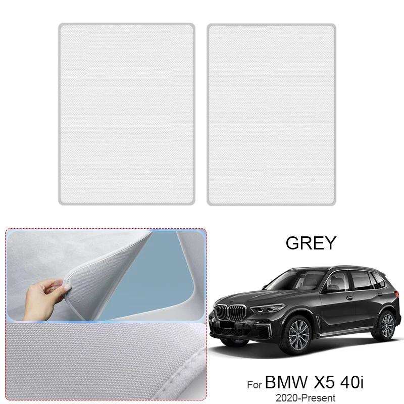 Car Suede Fabric Electrostatic Adsorption Sunroof Sunshade For BMW X5 30i 40i 2020-Present Anti-UV Heat Insulation Skylight