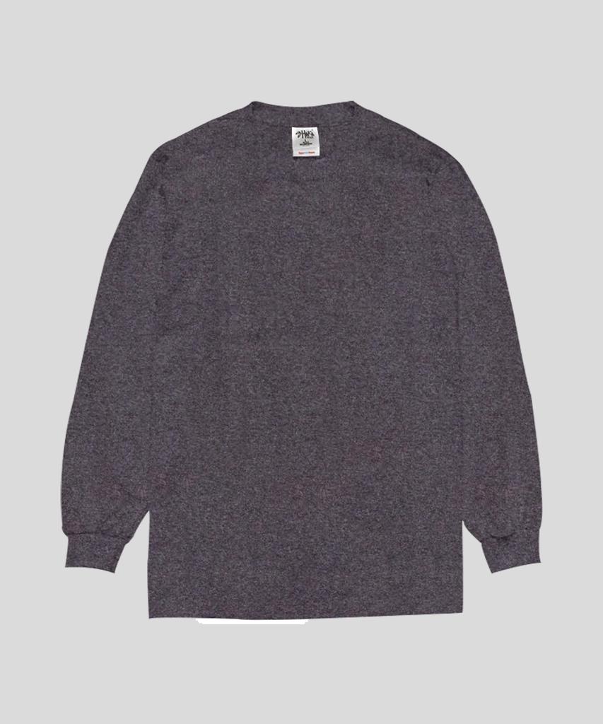 SHAKA WEAR 7.5Oz Max Heavyweight Plain Oversized Long Sleeve T-Shirt_Charcoal Gray