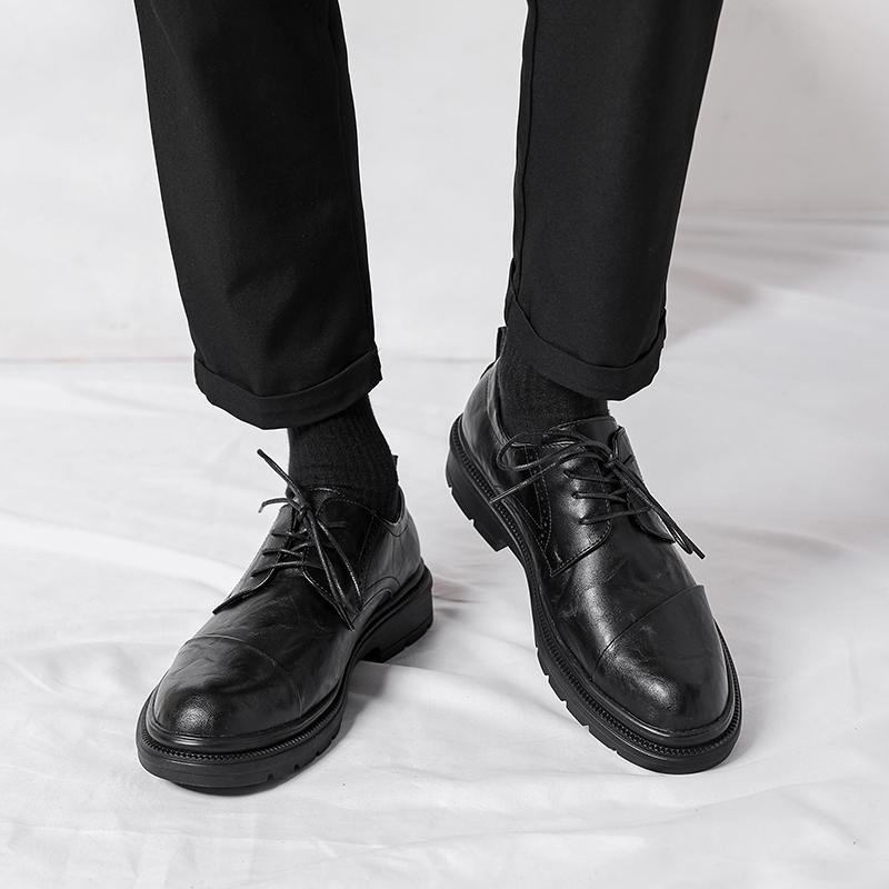 Роскошные кожаные туфли Новые кожаные броги из коровьей кожи, британские деловые формальные мужские кожаные туфли, свадебные офисные туфли