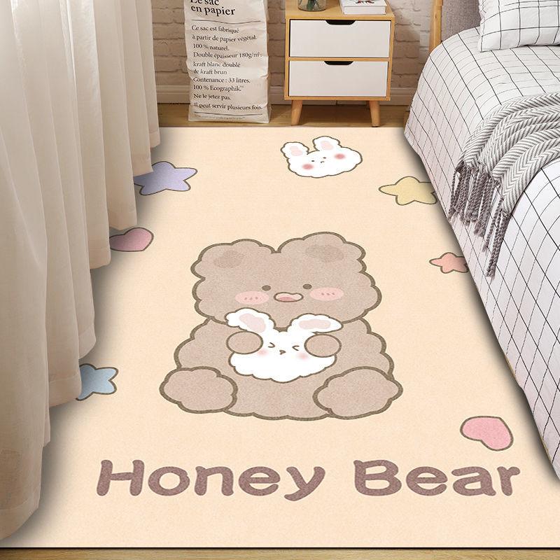 Милый ковер с рисунком для девочек, ковер для гостиной, спальни, розовый ковер, нескользящий коврик для гостиной, спальни