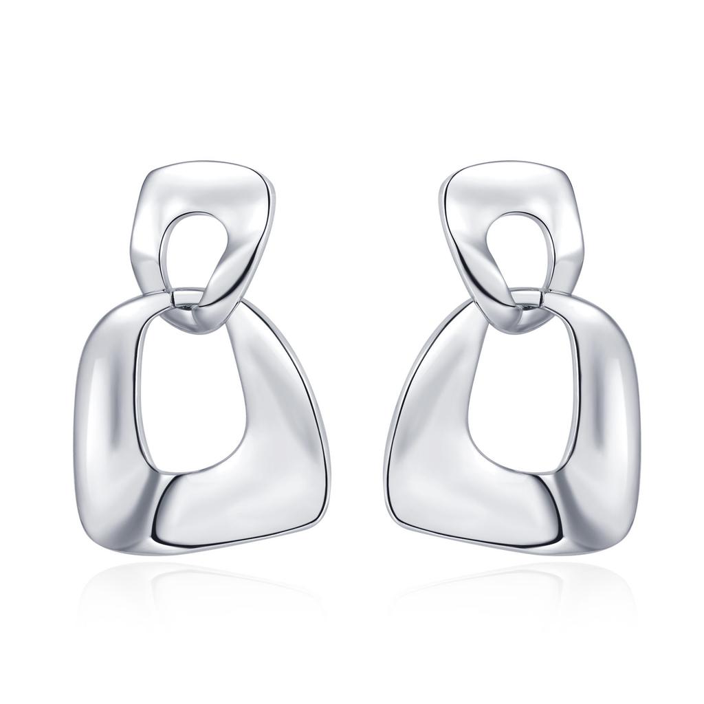 Модные металлические золотые серьги для женщин с модным темпераментом, индивидуальные серьги Ins