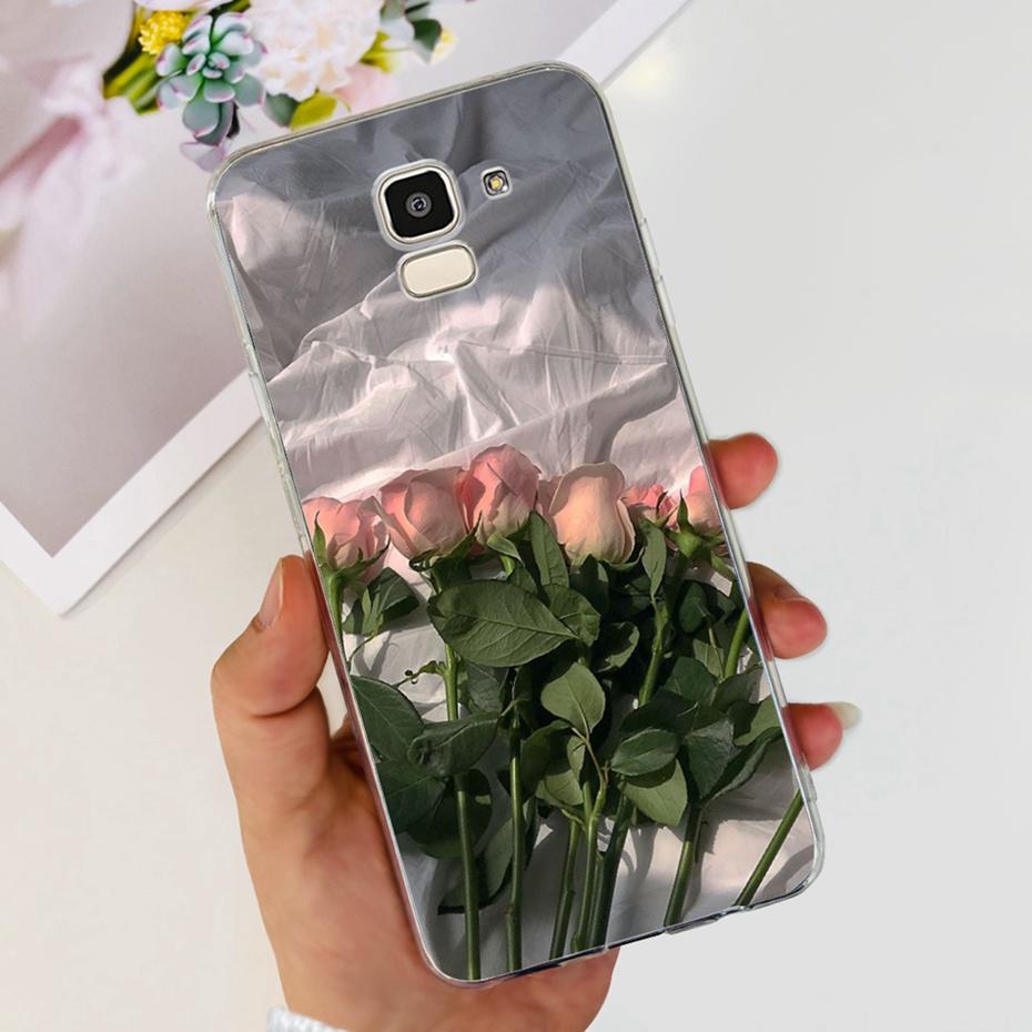 Красивый чехол с принтом для Samsung Galaxy J6 J6+ J600G J610G Мягкая силиконовая задняя крышка из ТПУ для чехлов телефона Samsung J6 J 6 Plus 2018