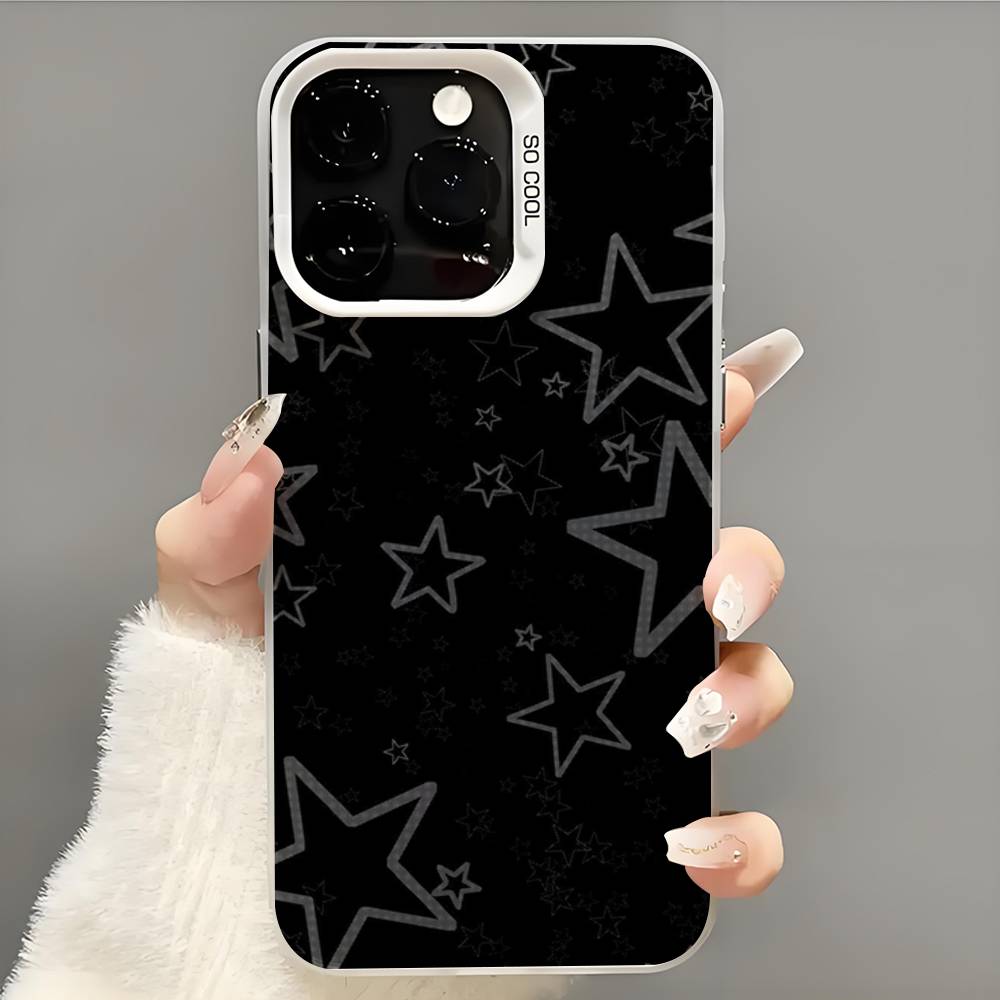 Милый корейский Ins Y2k Звезда Чехол для телефона Чехол для iPhone 14 16 15 11 12 13 Pro Max Mini Plus Ударопрочный чехол