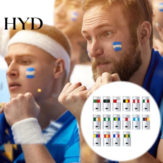 Sweat-proof Face Paint Body Sticks for Soccer Fans, Hypoallergenic & Washable Three-color Stick Painting Sticks, Sports Cheering Party Makeup Kit